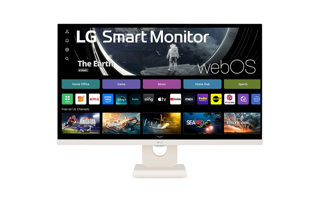 LG 24'' tout-en-un client léger pour les professionnels de la santé avec webcam et haut-parleur, vue avant avec webcam Full HD pousser-tirer, 24CR670N-6P