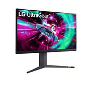 LG 31,5-tolline UHD 4K HDR monitor USB Type-C™ kaabliga	, vue de côté à -15&nbsp;degrés, 32BR55UK-B, thumbnail 3