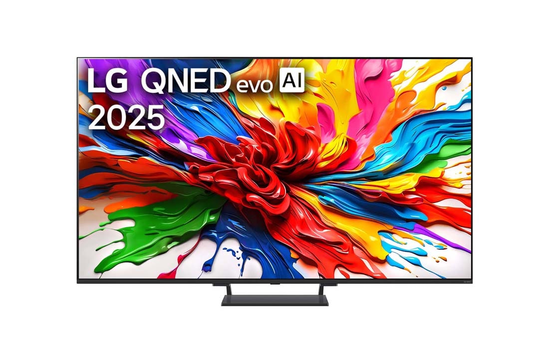 LG 86QNED916QA, Μπροστινή όψη της LG QNED TV με εικόνα που γεμίζει την οθόνη και λογότυπο του προϊόντος, 86QNED916QA