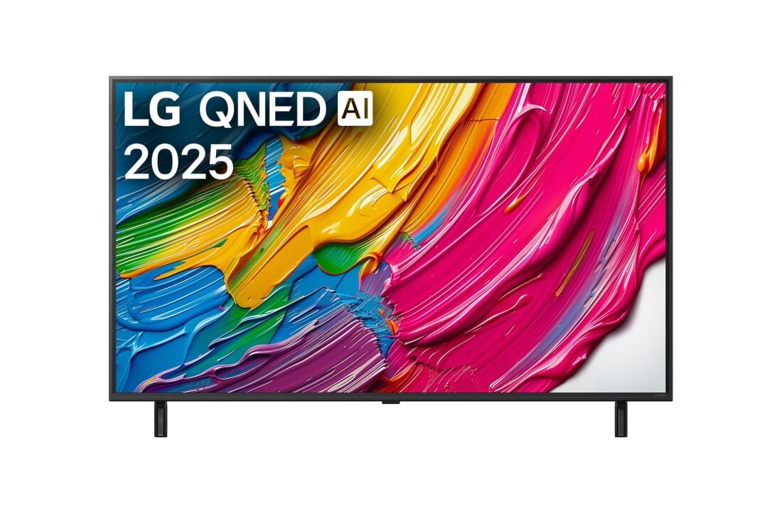 LG 65 collu NanoCell 4K televizors ar α5 procesoru , Skats no priekšpuses uz LG NanoCell televizoru, 65NANO763QA