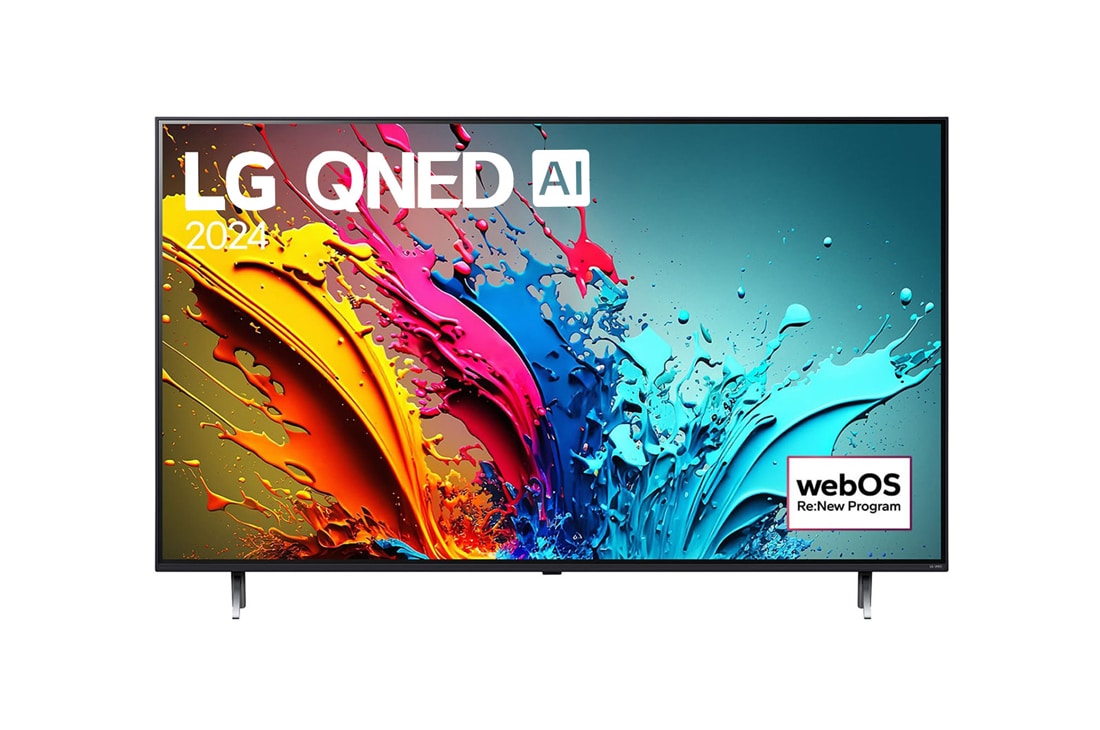 LG 50 collu LG UHD AI 4K viedtelevizors UR75 WebOS24 2024, Skats no priekšpuses uz LG UHD televizoru, 50UR75003LK