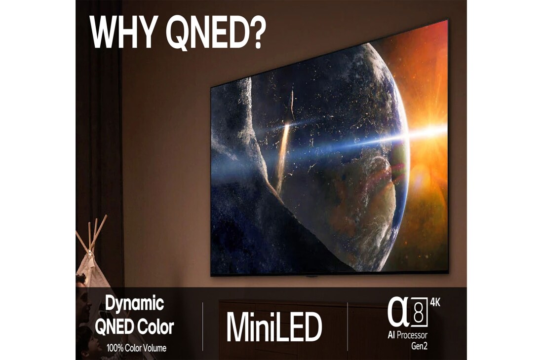 LG 55 Inch LG UHD AI UA84 4k Smart TV , LG AI Magic Remote with the AI button highlighted. Around it are the different functionalities that a user can access from the button. AI Voice ID, AI Search, AI Chatbot, AI Concierge, AI Picture Wiza, 55UA8450PSA, thumbnail 10