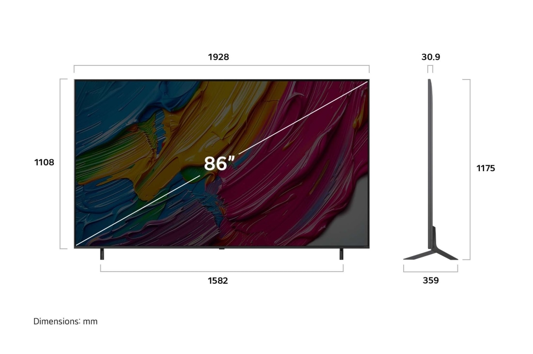 LG 65 inch, LG QNED evo AI QNED93 MiniLED, 4K Smart TV, 65QNED93A6A, thumbnail 4