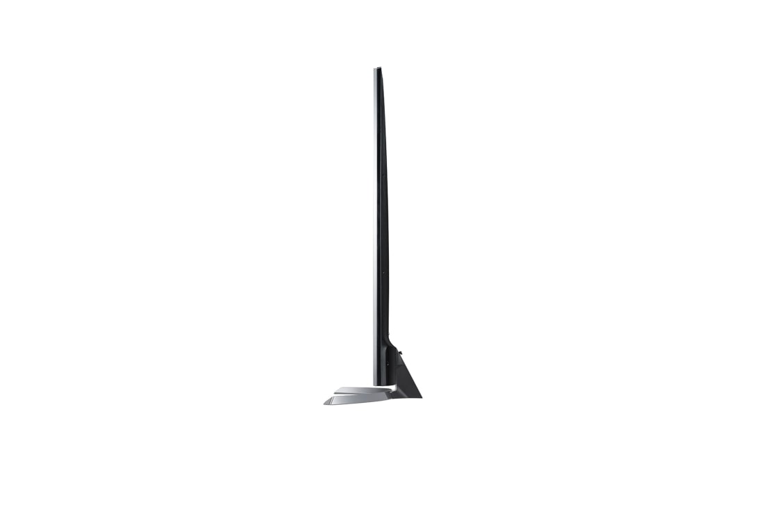 LG 65&nbsp;dyuymli LG NanoCell AI NANO80 4K Smart TV 2025, LG NanoCell NANO80 AI 4K Smart televizorining uzunligi, kengligi, balandligi va chuqurlik o‘lchamlarini ko‘rsatadigan old va yon tomondan ko‘rinishi., 65NANO80A6B, thumbnail 4